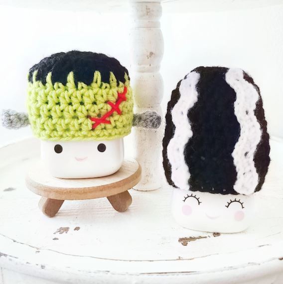 Halloween Marshmallow Mug Hat Frankenstein Decor Halloween Farmhouse Tiered Tray Decor