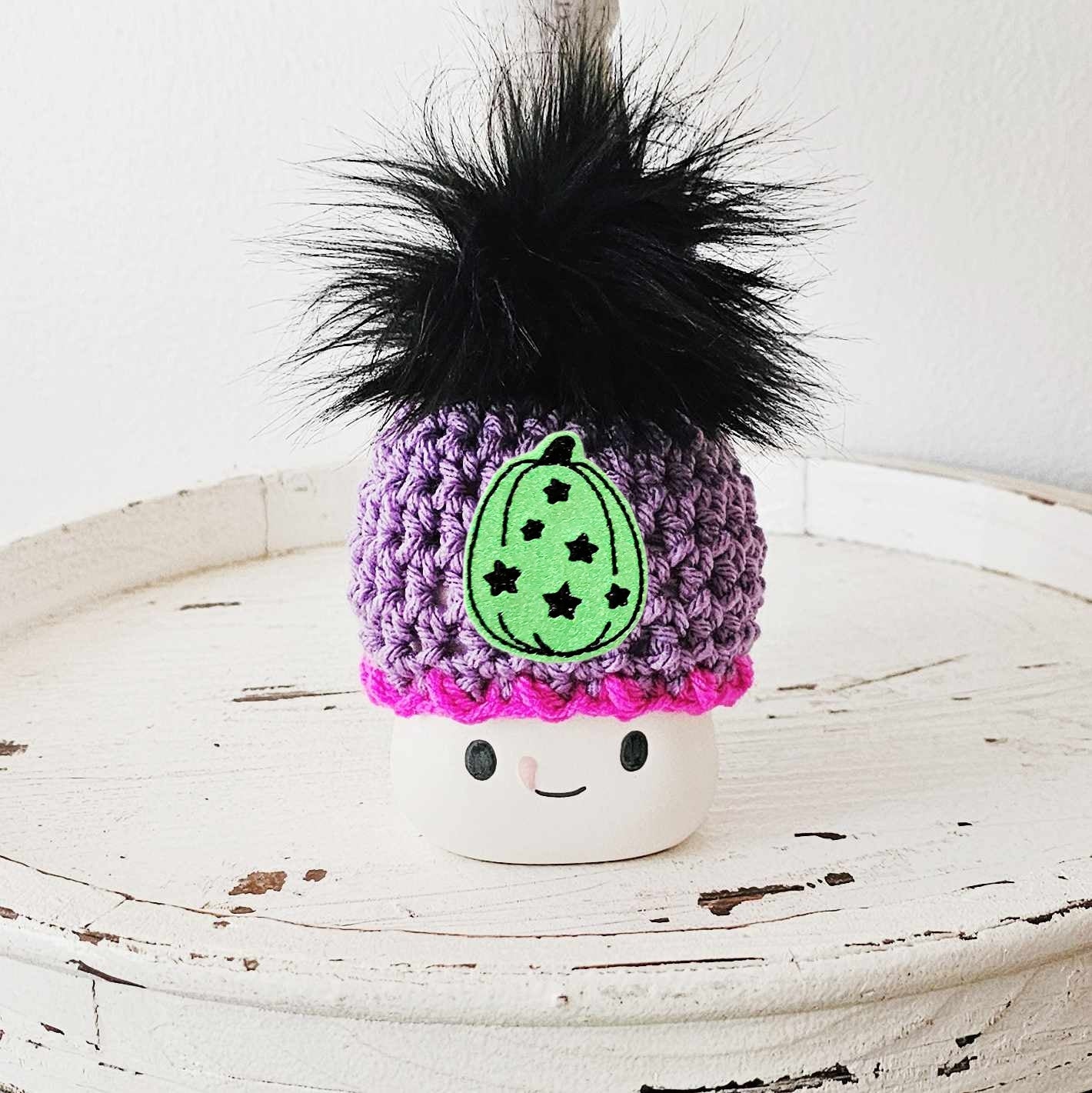 Halloween Marshmallow Mug Hat Neon Pumpkin Halloween Farmhouse Tiered Tray Decor