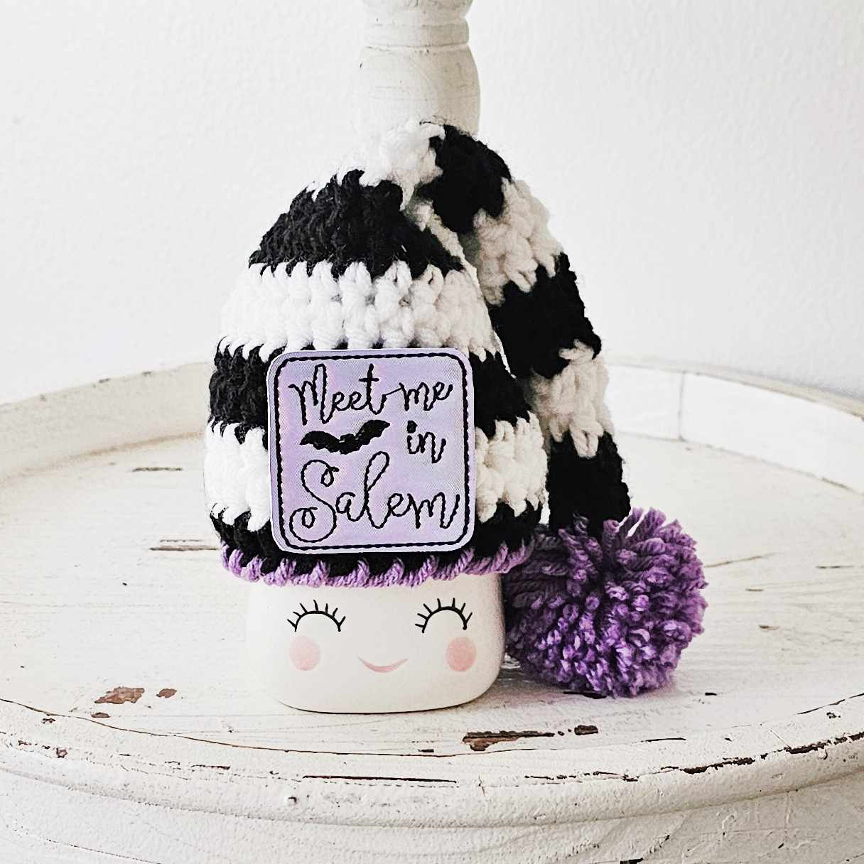 Halloween Marshmallow Mug Hat Meet Me In Salem Witch Decor Halloween Farmhouse Tiered Tray Decor