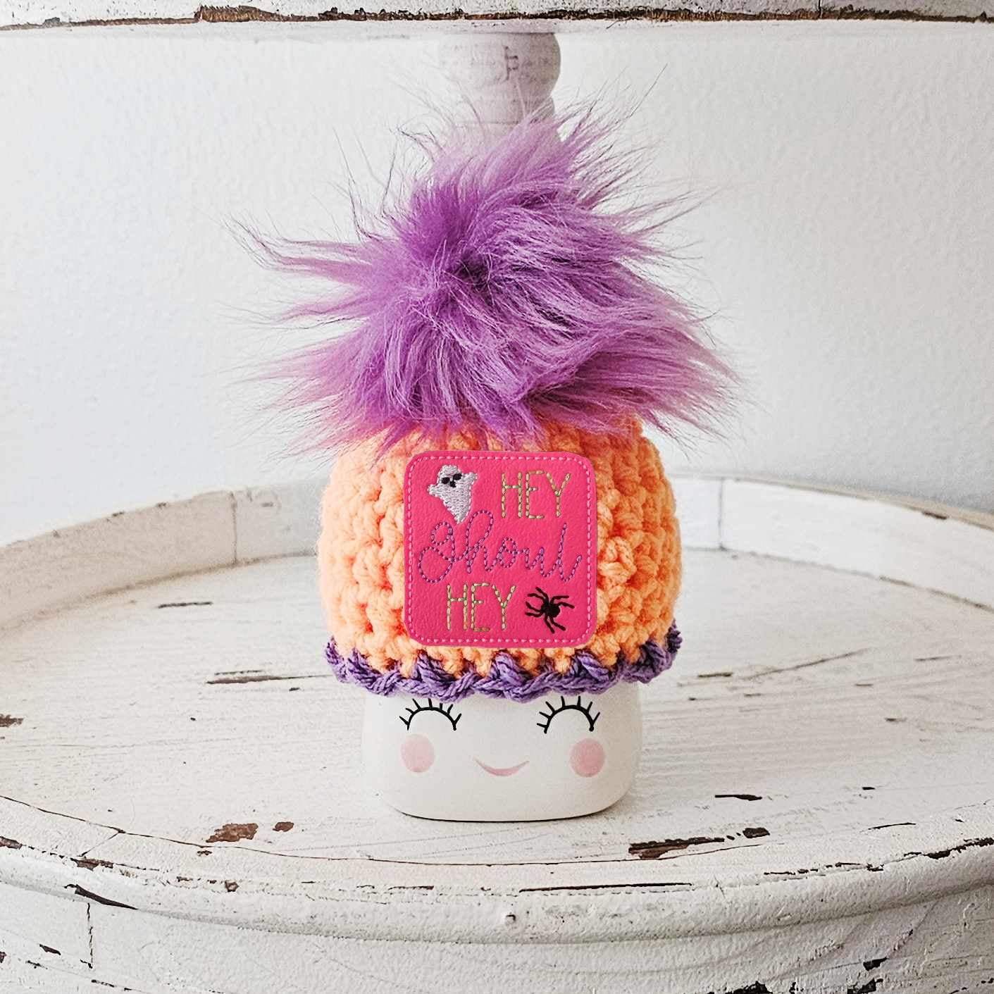 Halloween Marshmallow Mug Hat Ghost Hey Ghoul Hey Halloween Farmhouse Tiered Tray Decor