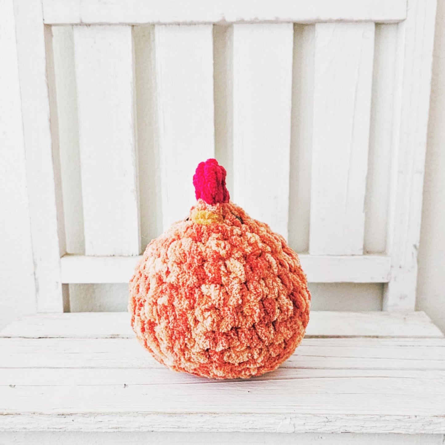 Crochet Chicken Plushie Toy Farm Animal Nursery Decor Chicken Plush Amigurumi Stuffed Animal