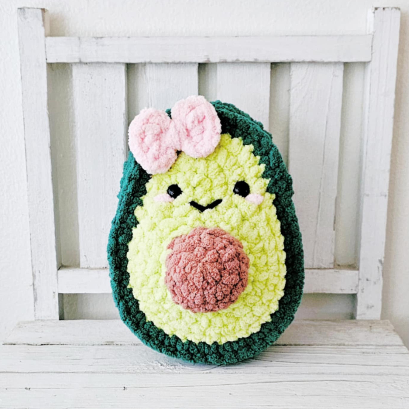Crochet Avocado Plushie Toy Plush Amigurumi Stuffed Toy Play Food