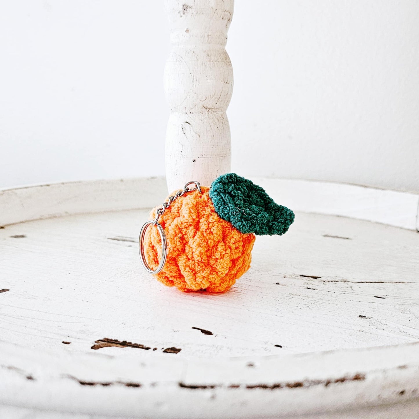 Orange Keychain Crochet Orange Fruit Keychain Car Accessory