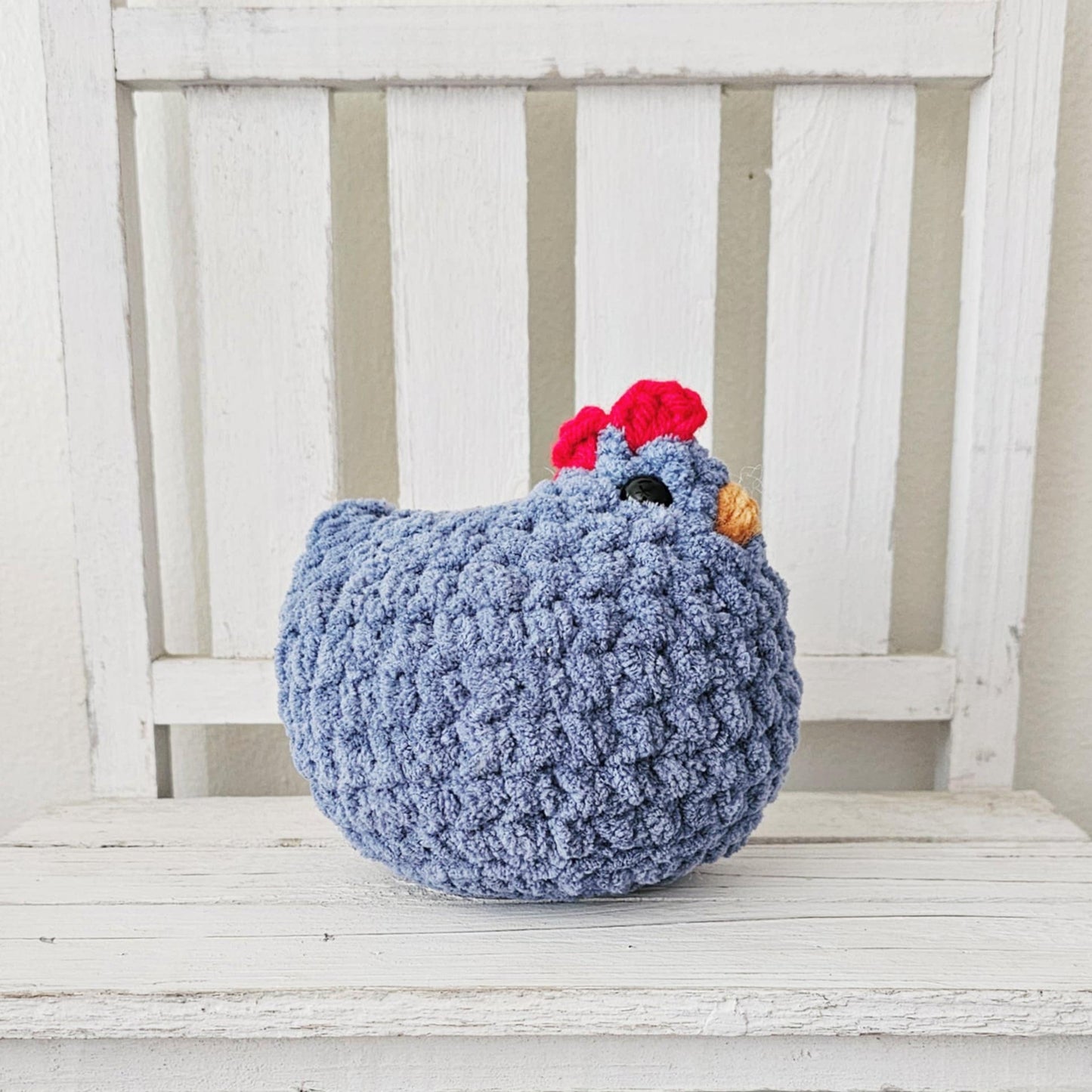 Crochet Chicken Plushie Toy Farm Animal Nursery Decor Chicken Plush Amigurumi Stuffed Animal