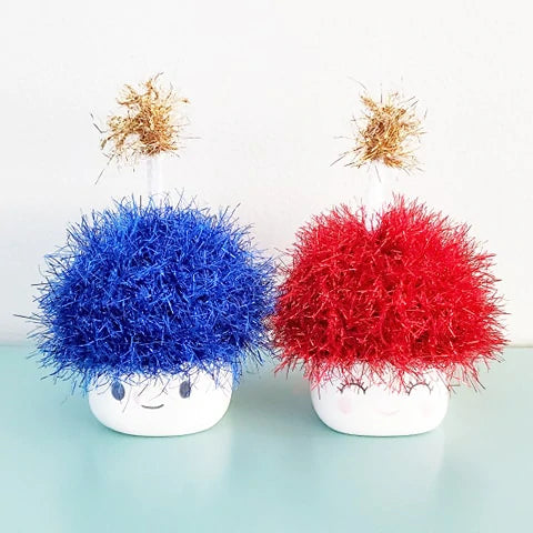 4th Of July Marshmallow Mug Hat Firecracker Fireworks Patriotic Farmhouse Kitchen Tiered Tray Decor Crochet Hat