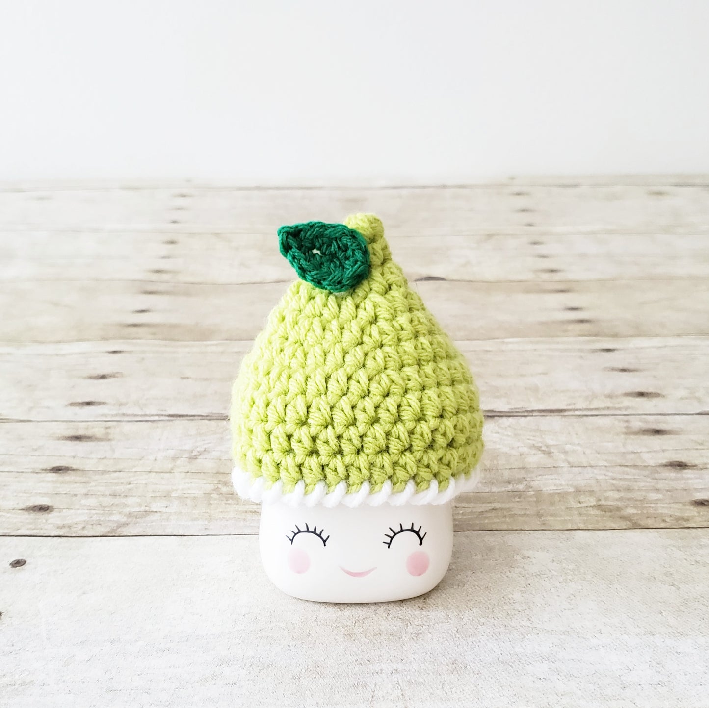 Lemon Lime Marshmallow Mug Hat Summer Decor Farmhouse Kitchen Tiered Tray Decor Crochet Hat