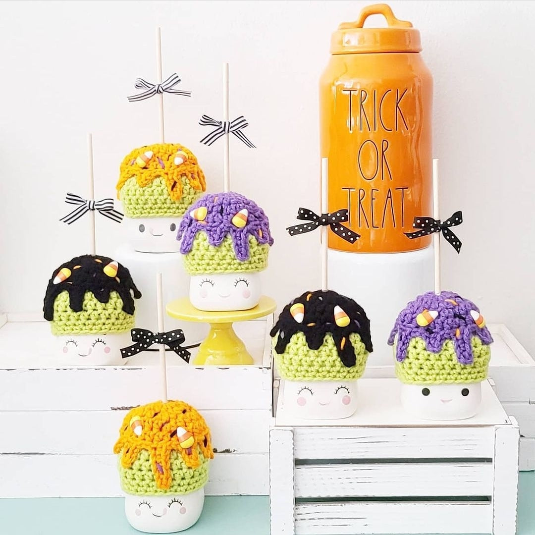 Halloween Marshmallow Mug Hat Poison Apple Candy Apple Halloween Farmhouse Tiered Tray Decor