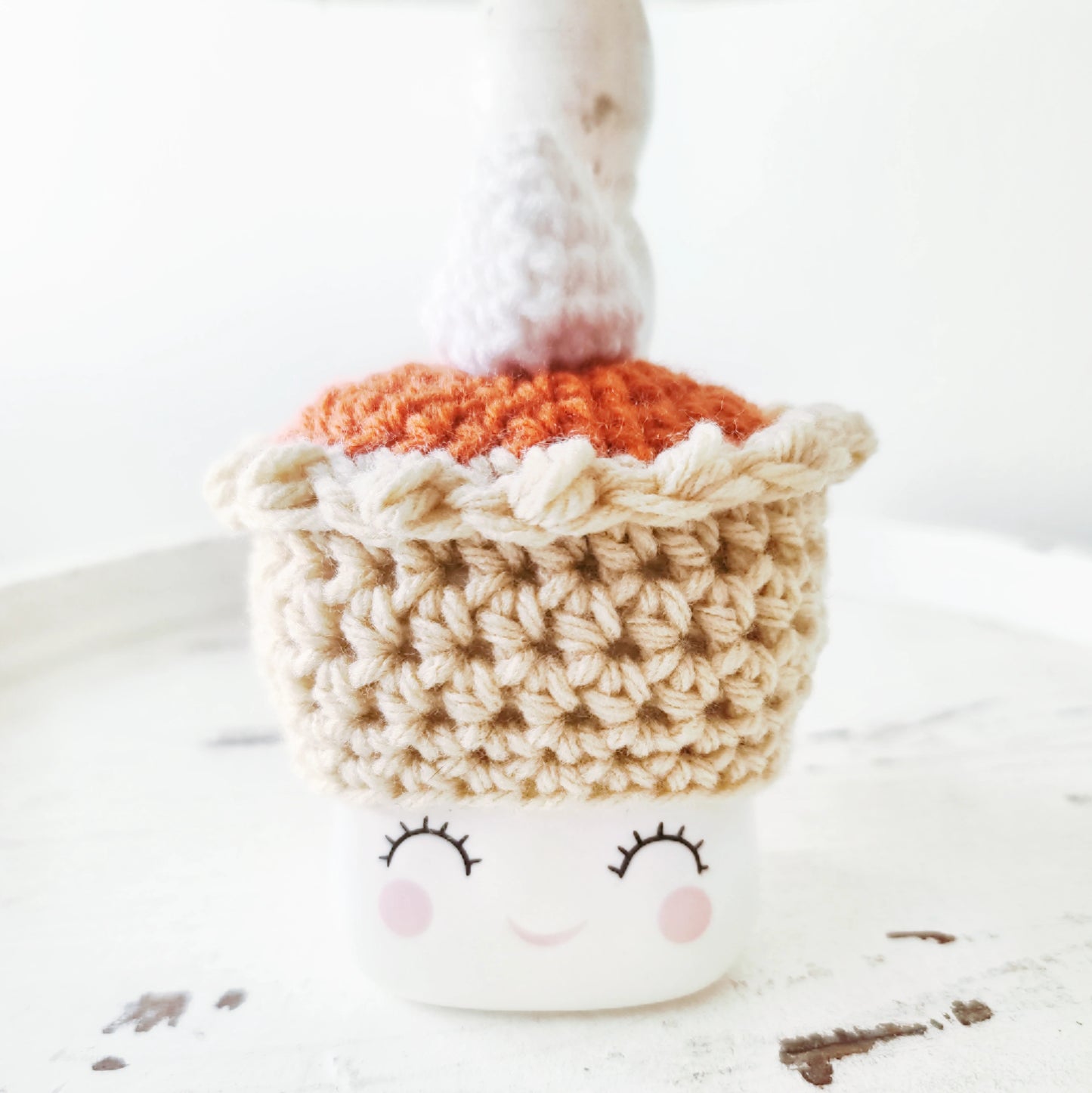Fall Marshmallow Mug Hat Pumpkin Pie Thanksgiving Farmhouse Tiered Tray Decor