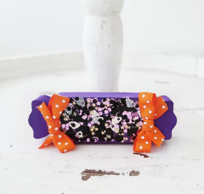 Halloween Wood Candy Halloween Farmhouse Tiered Tray Decor