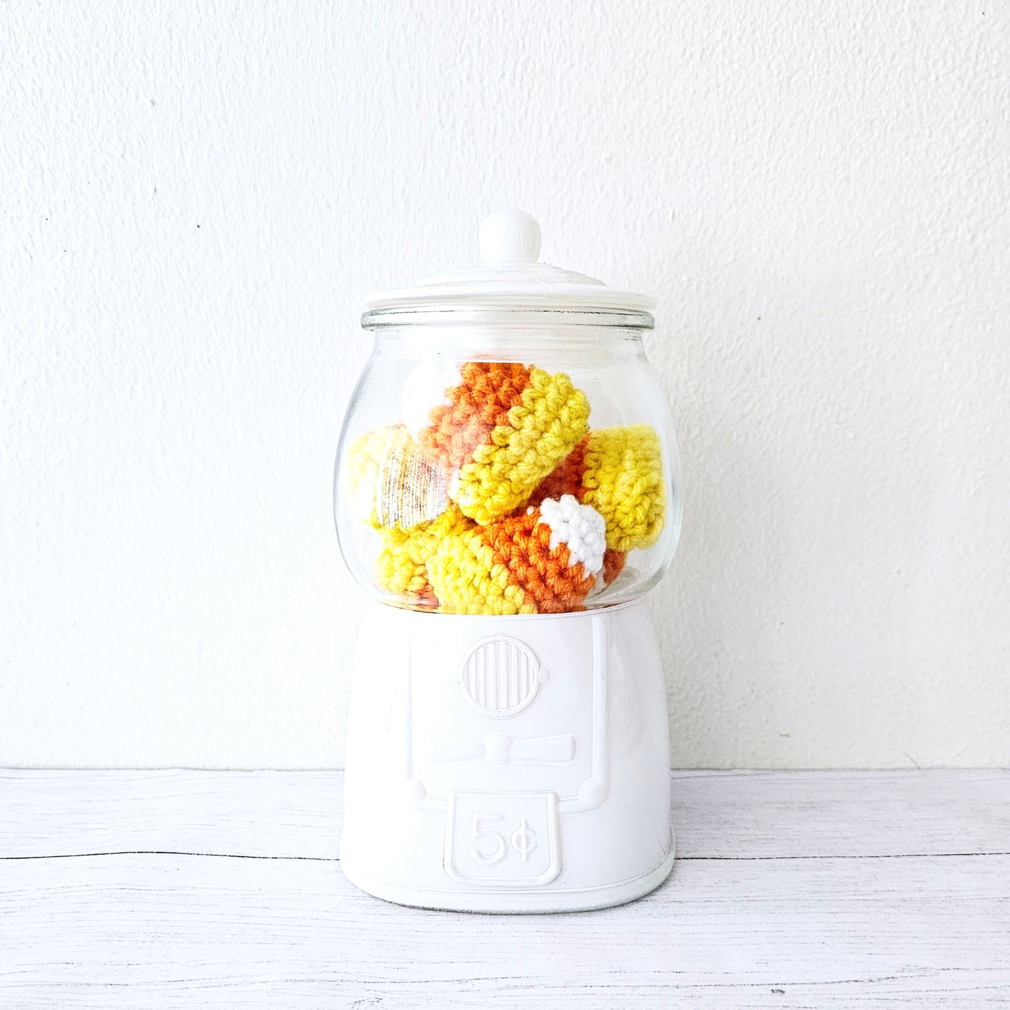 Crochet Candy Corn Pieces Bowl Filler Halloween Tiered Tray Farmhouse Decor