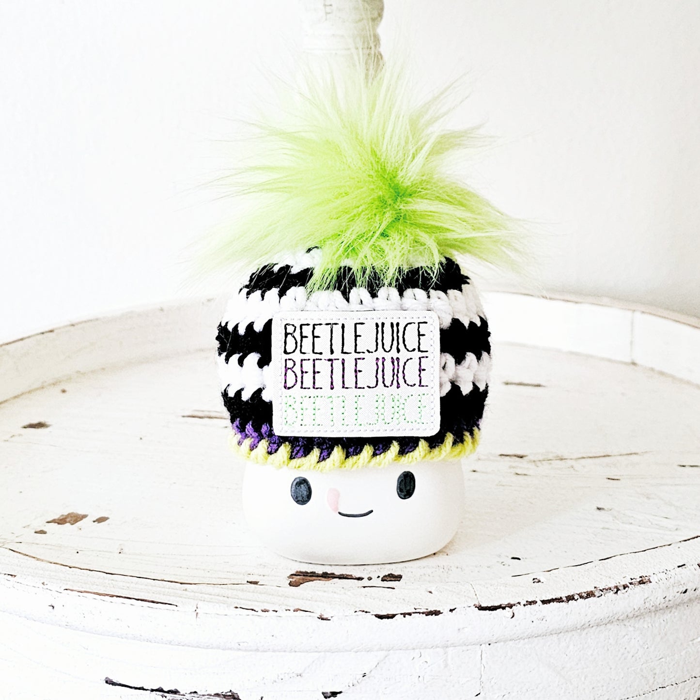 Halloween Marshmallow Mug Hat Beetlejuice Halloween Farmhouse Tiered Tray Decor