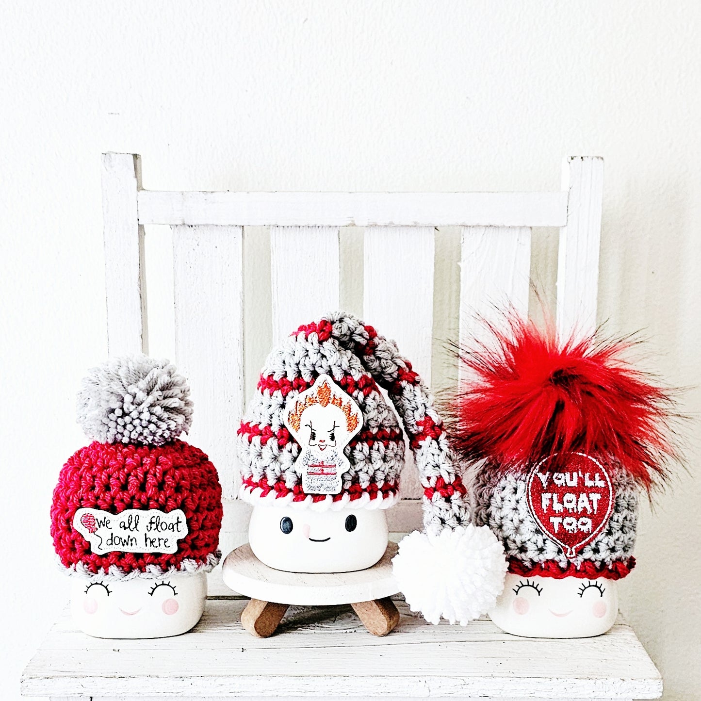 Halloween Marshmallow Mug Hat It Clown Pennywise Spooky Haunted Farmhouse Tiered Tray Decor