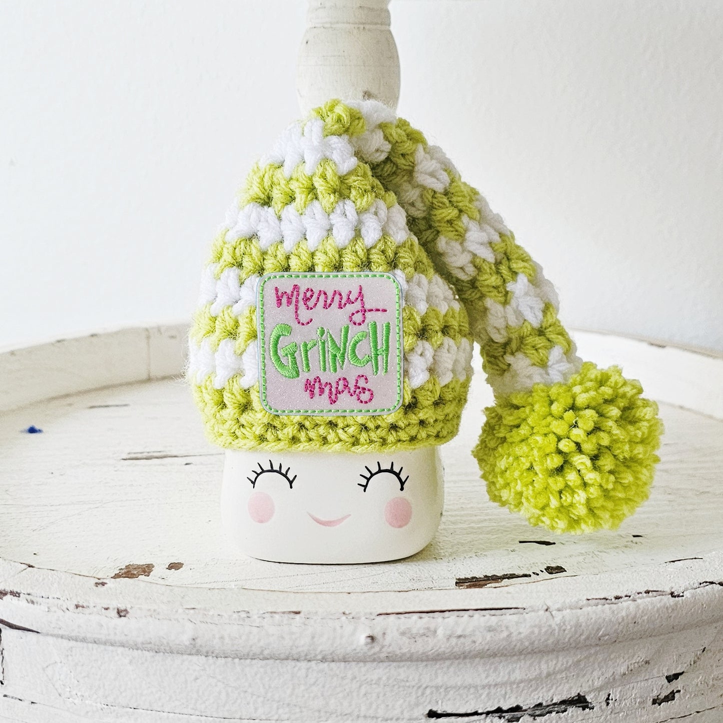 Christmas Marshmallow Mug Hat Merry Grinchmas Grinch Decor Farmhouse Kitchen Tiered Tray Decor