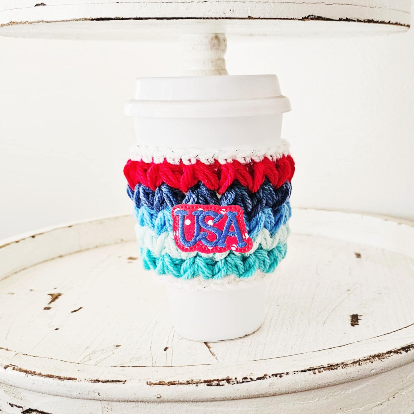 4th Of July Crochet Cup Cozy Bottle Cozy Coffee Cup Sleeve