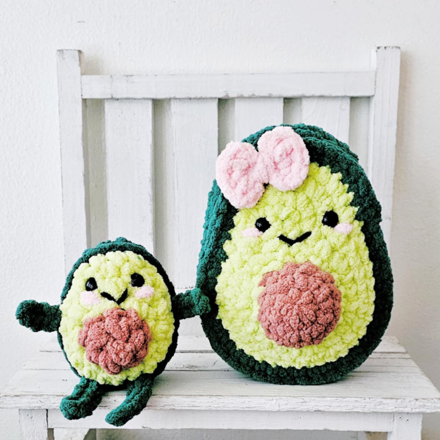 Crochet Avocado Plushie Toy Plush Amigurumi Stuffed Toy Play Food