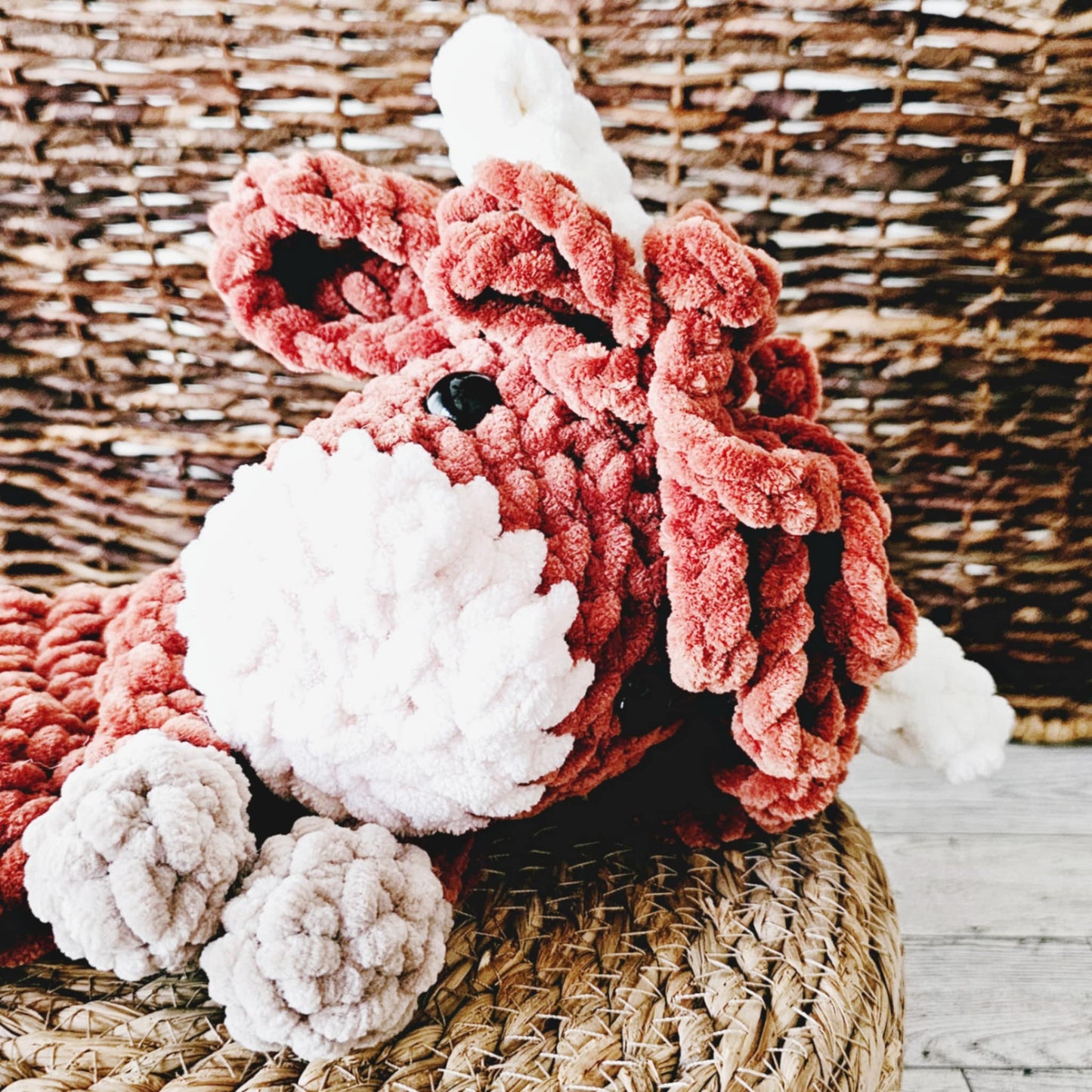 Crochet Highland Cow Snuggler Lovey Infant Baby Toddler Toy