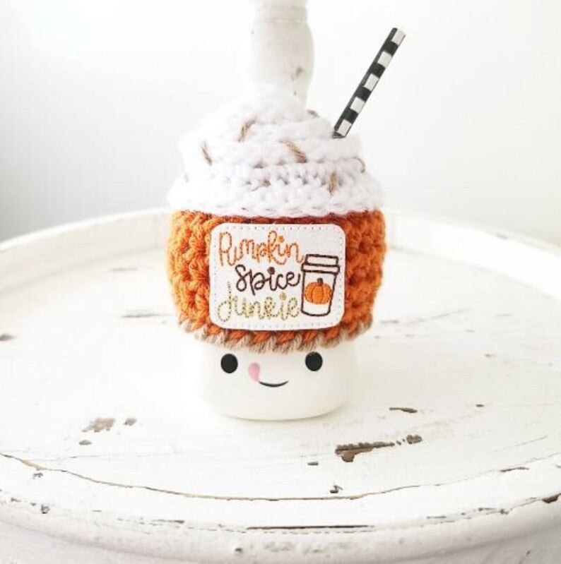 Fall Marshmallow Mug Hat Pumpkin Spice Latte Pumpkin Pie Thanksgiving Farmhouse Tiered Tray Decor