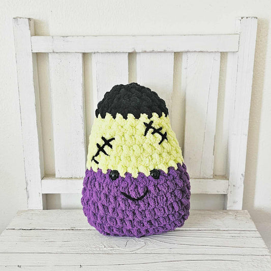 Crochet Candy Corn Plushie Toy Pink Halloween Frankenstein Halloween Tiered Tray Farmhouse Decor