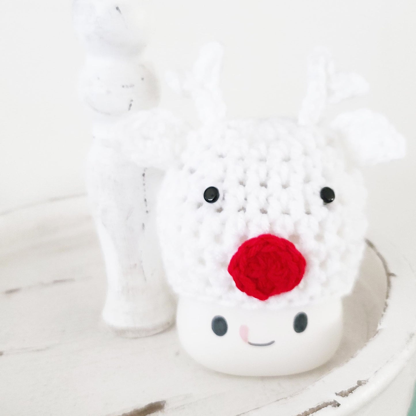 Christmas Marshmallow Mug Hat Reindeer Winter Farmhouse Kitchen Tiered Tray Decor