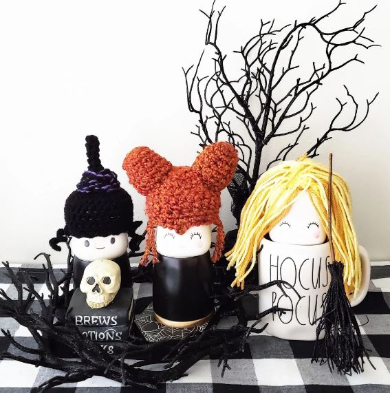 Halloween Marshmallow Mug Hat Hocus Pocus Sanderson Sisters Decor Halloween Farmhouse Tiered Tray Decor