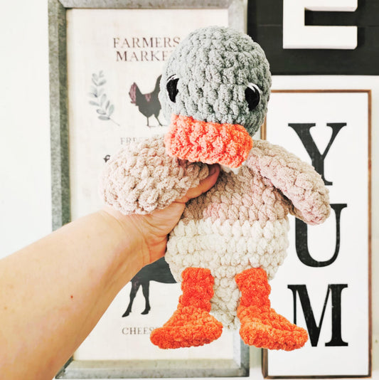 Crochet Duck Snuggler Lovey Infant Baby Toddler Toy