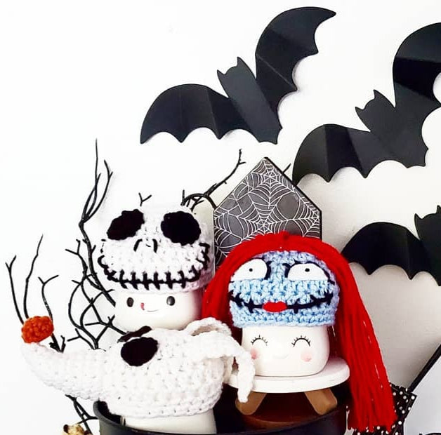 Nightmare Before Christmas Marshmallow Mug Hat Jack Skellington Sally Zero Oogie Boogie Halloween Farmhouse Tiered Tray Decor