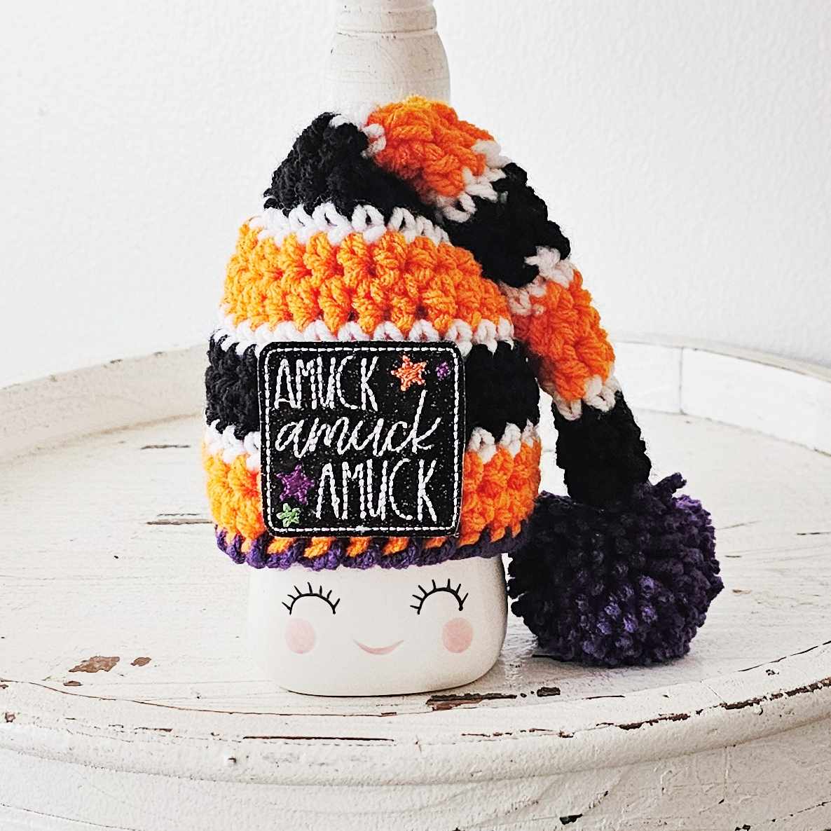 Halloween Marshmallow Mug Hat Black Cat Hocus Pocus Sanderson Sisters Halloween Farmhouse Tiered Tray Decor