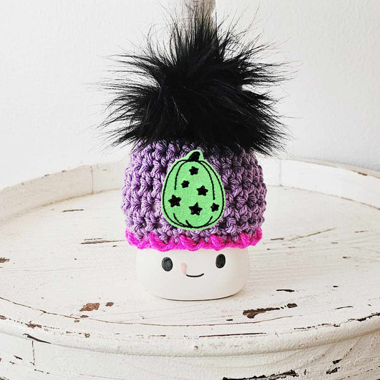 Halloween Marshmallow Mug Hat Neon Pumpkin Halloween Farmhouse Tiered Tray Decor