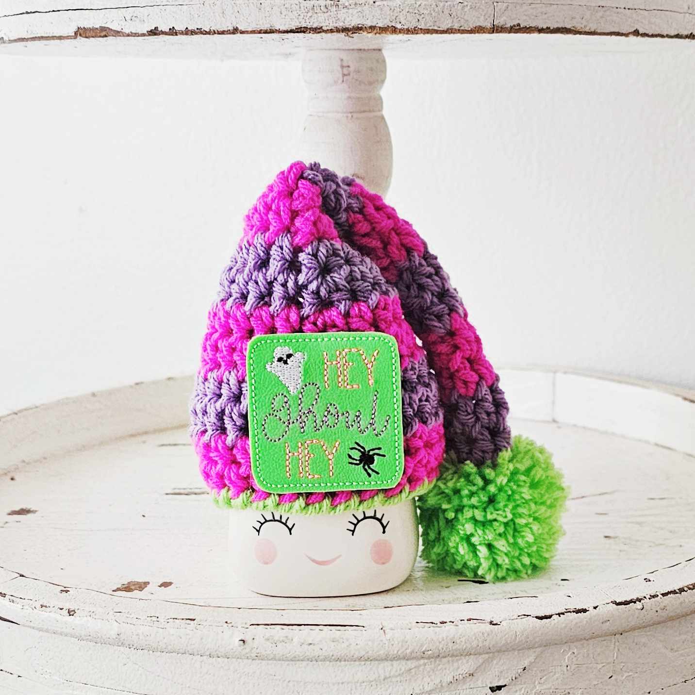 Halloween Marshmallow Mug Hat Ghost Hey Ghoul Hey Halloween Farmhouse Tiered Tray Decor