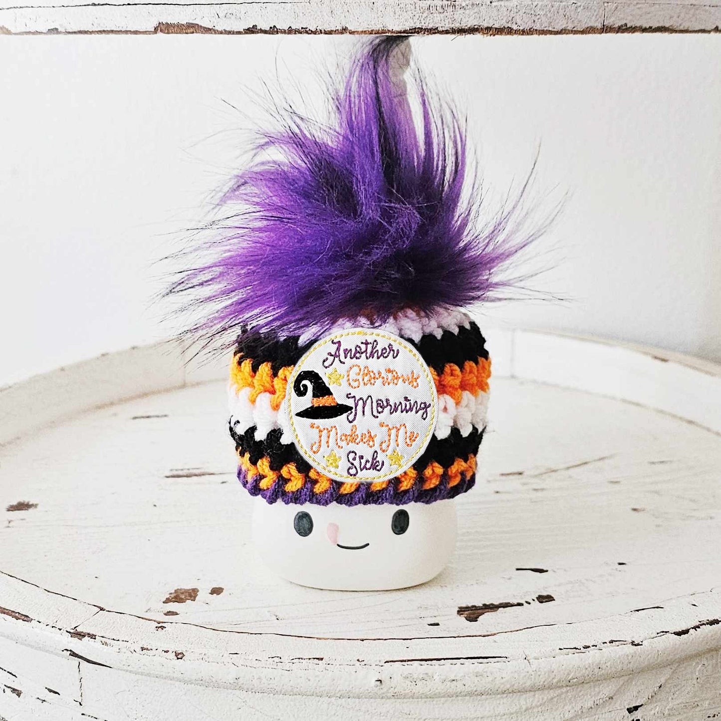Halloween Marshmallow Mug Hat Black Cat Hocus Pocus Sanderson Sisters Halloween Farmhouse Tiered Tray Decor