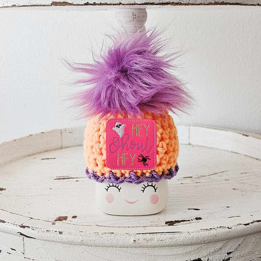 Halloween Marshmallow Mug Hat Ghost Hey Ghoul Hey Halloween Farmhouse Tiered Tray Decor