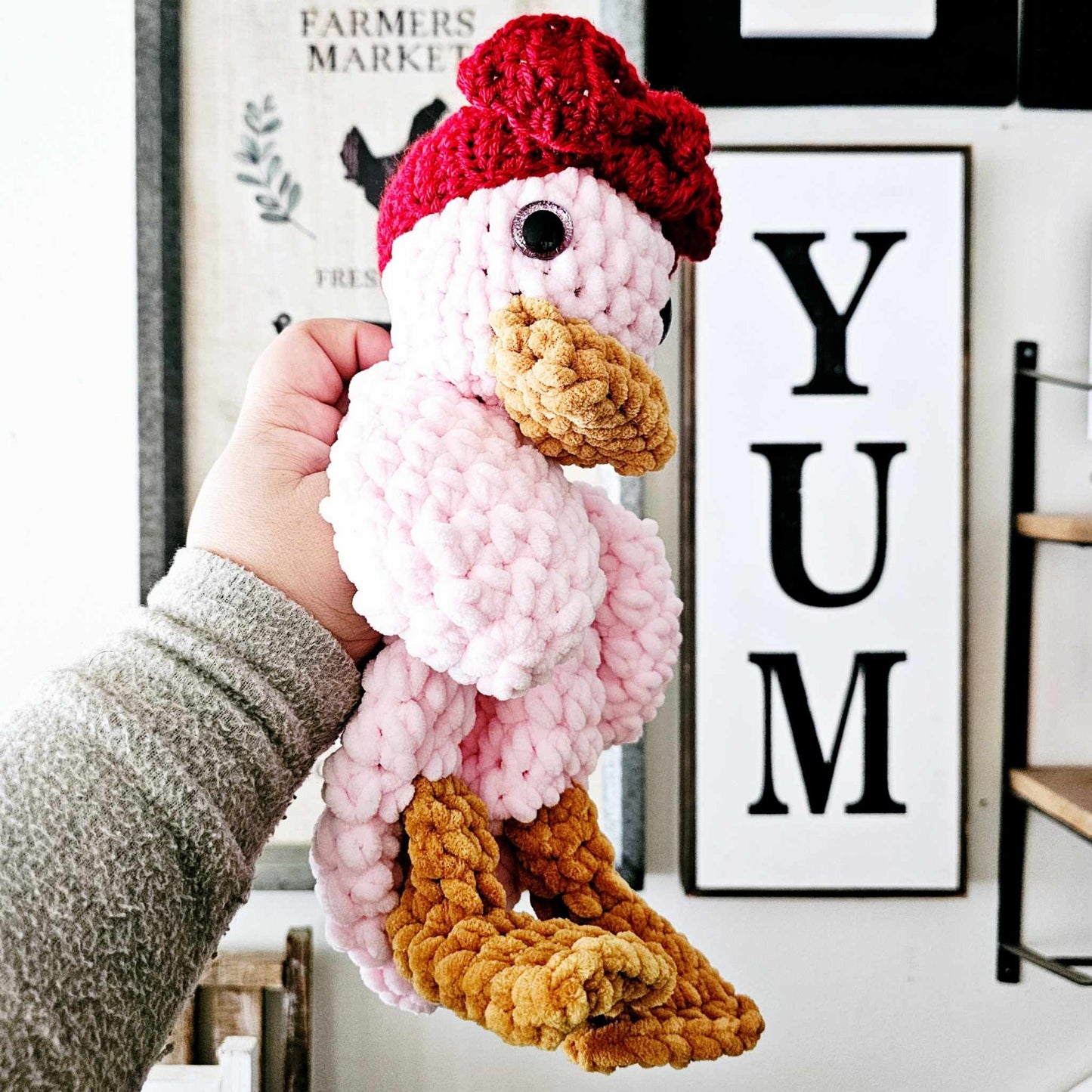 Crochet Duck Snuggler Lovey Infant Baby Toddler Toy