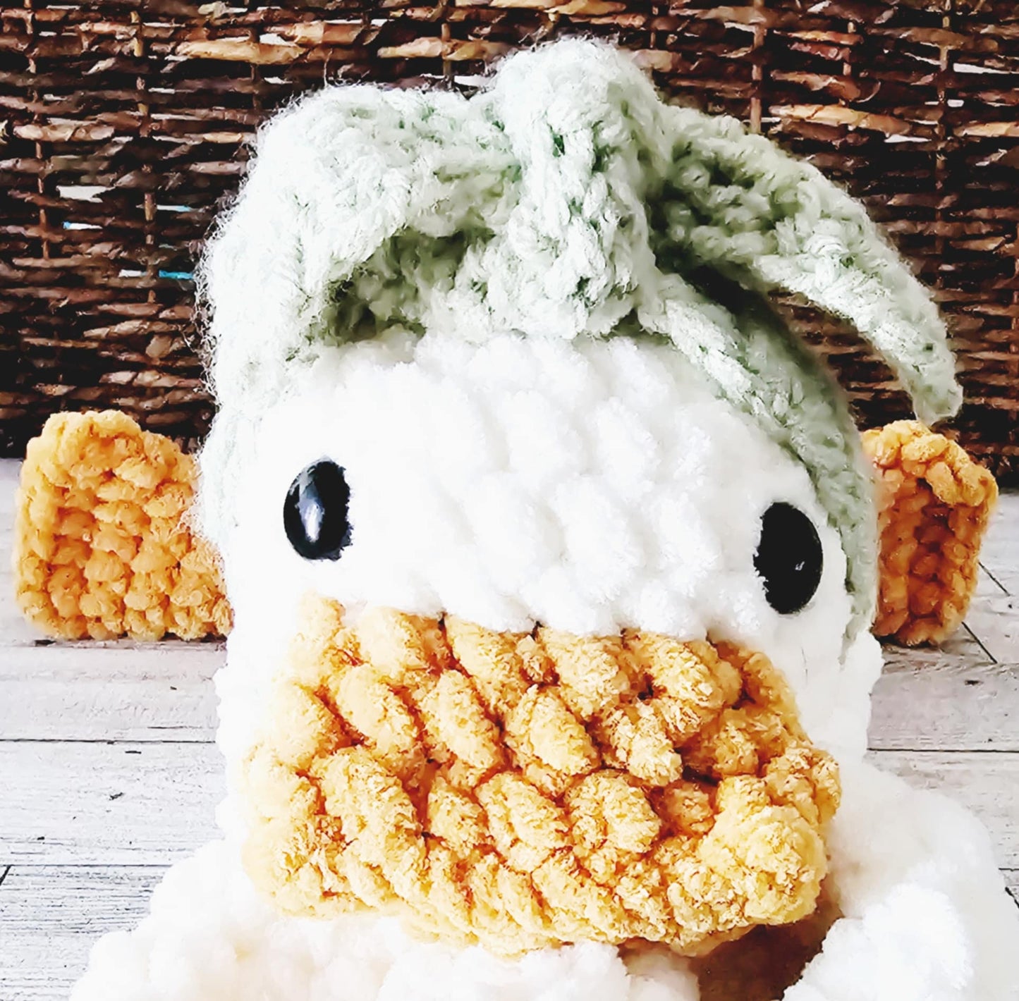 Crochet Duck Snuggler Lovey Infant Baby Toddler Toy