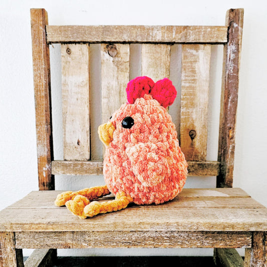 Crochet Chicken Plushie Toy Farm Animal Nursery Decor Chicken Plush Amigurumi Stuffed Animal
