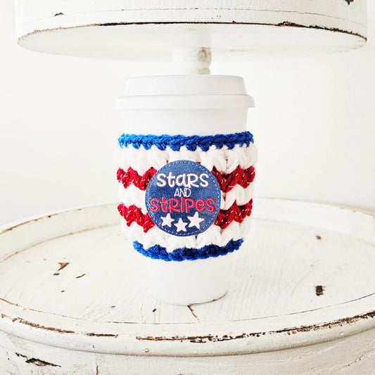 4th Of July Crochet Cup Cozy Bottle Cozy Coffee Cup Sleeve