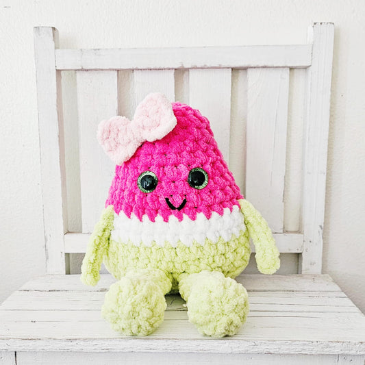 Crochet Fruit Plushie Lemon Strawberry Watermelon Orange Toy Plush Amigurumi Stuffed Toy Play Food