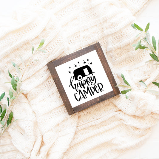 Camping Wood Sign S'more Summer Campfire Farmhouse Tiered Tray Decor