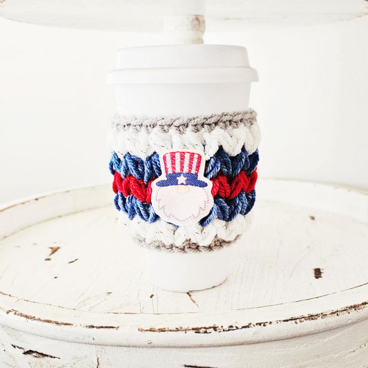 4th Of July Crochet Cup Cozy Bottle Cozy Coffee Cup Sleeve