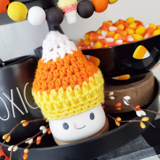 Halloween Marshmallow Mug Hat Candy Corn Halloween Farmhouse Tiered Tray Decor