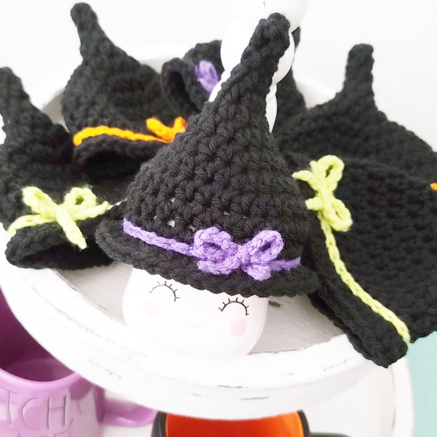 Halloween Marshmallow Mug Hat Witch Decor Halloween Farmhouse Tiered Tray Decor