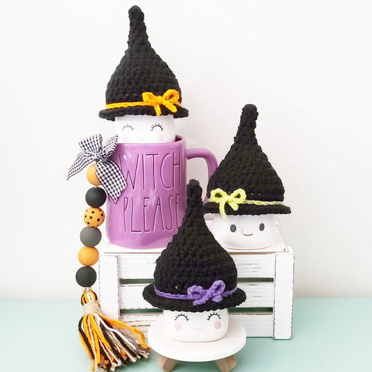 Halloween Marshmallow Mug Hat Witch Decor Halloween Farmhouse Tiered Tray Decor