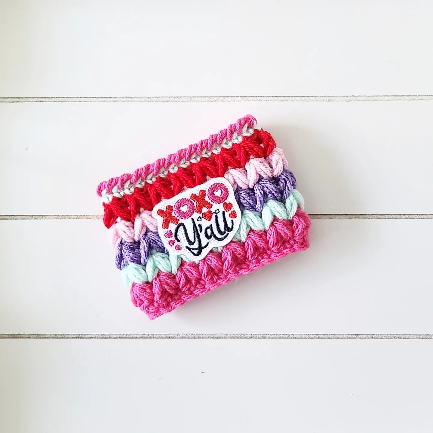Valentine's Day Crochet Cup Cozy Bottle Cozy Coffee Cup Sleeve