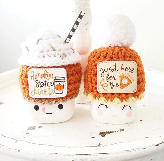 Fall Marshmallow Mug Hat Pumpkin Spice Latte Pumpkin Pie Thanksgiving Farmhouse Tiered Tray Decor