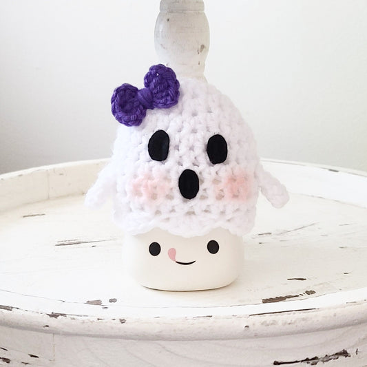 Halloween Marshmallow Mug Hat Ghost Bow Spooky Boo Haunted Farmhouse Tiered Tray Decor