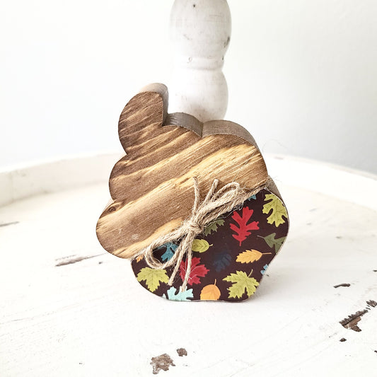 Wood Acorn Fall Wood Shapes Home Decor Farmhouse Tiered Tray Decor Wood Block