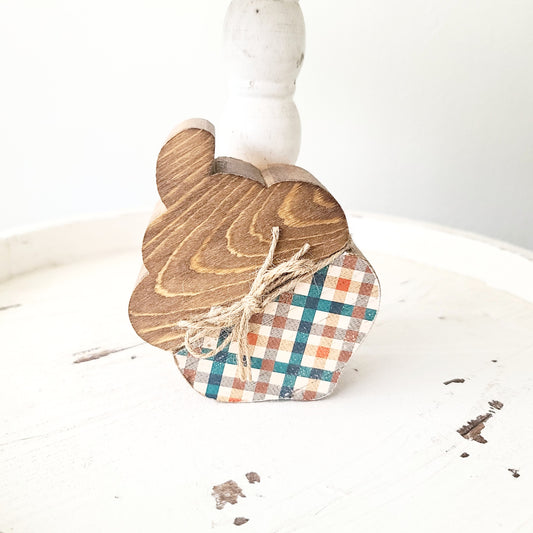Wood Acorn Fall Wood Shapes Home Decor Farmhouse Tiered Tray Decor Wood Block