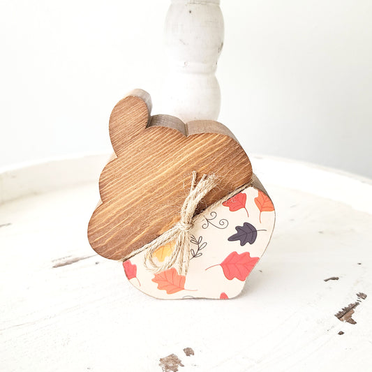 Wood Acorn Fall Wood Shapes Home Decor Farmhouse Tiered Tray Decor Wood Block