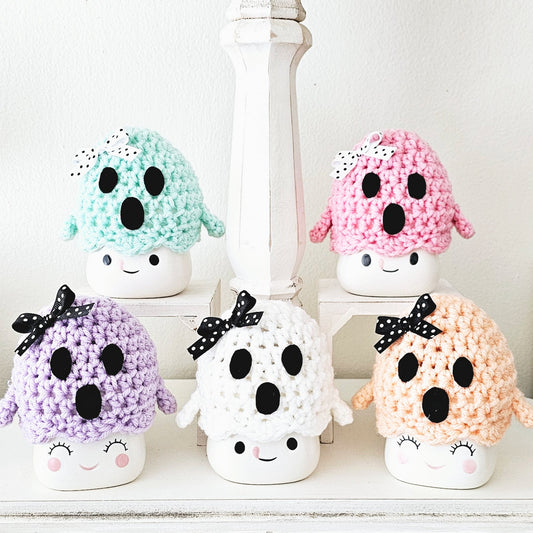 Halloween Marshmallow Mug Hat Ghost Spooky Boo Haunted Farmhouse Tiered Tray Decor Pastel Halloween Decor