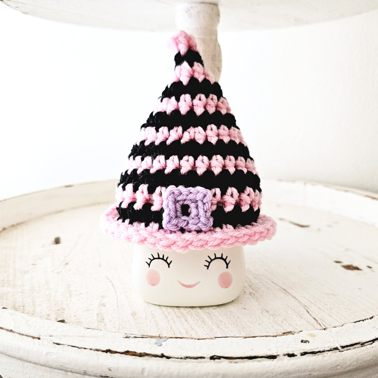 Halloween Marshmallow Mug Hat Pink Witch Decor Halloween Farmhouse Tiered Tray Decor