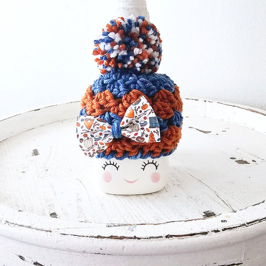 Fall Marshmallow Mug Hat Pumpkin Spice Latte Bow Farmhouse Tiered Tray Decor